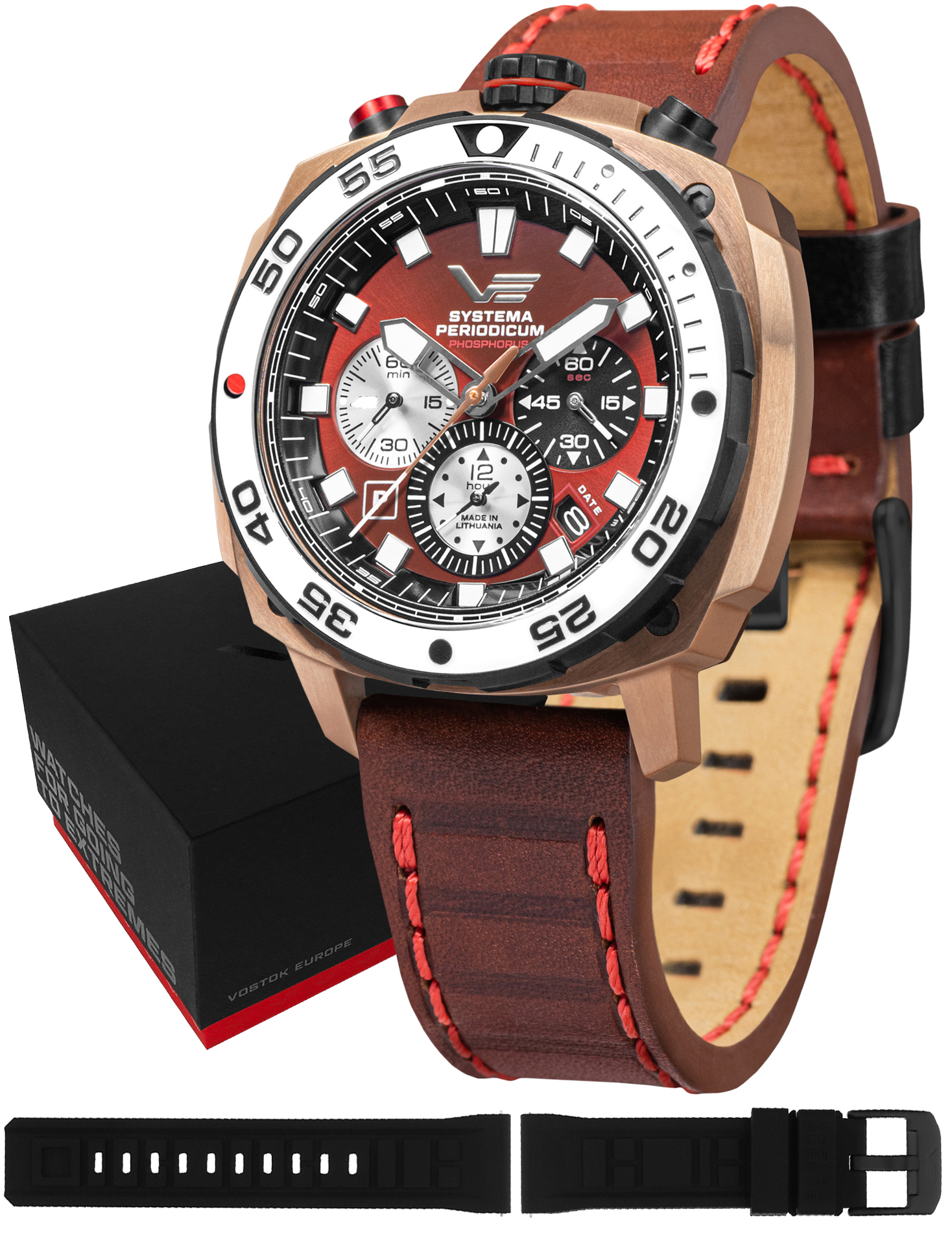 Zegarek Vostok Europe VK67-650E724LBE Systema Periodicum Phosphorus