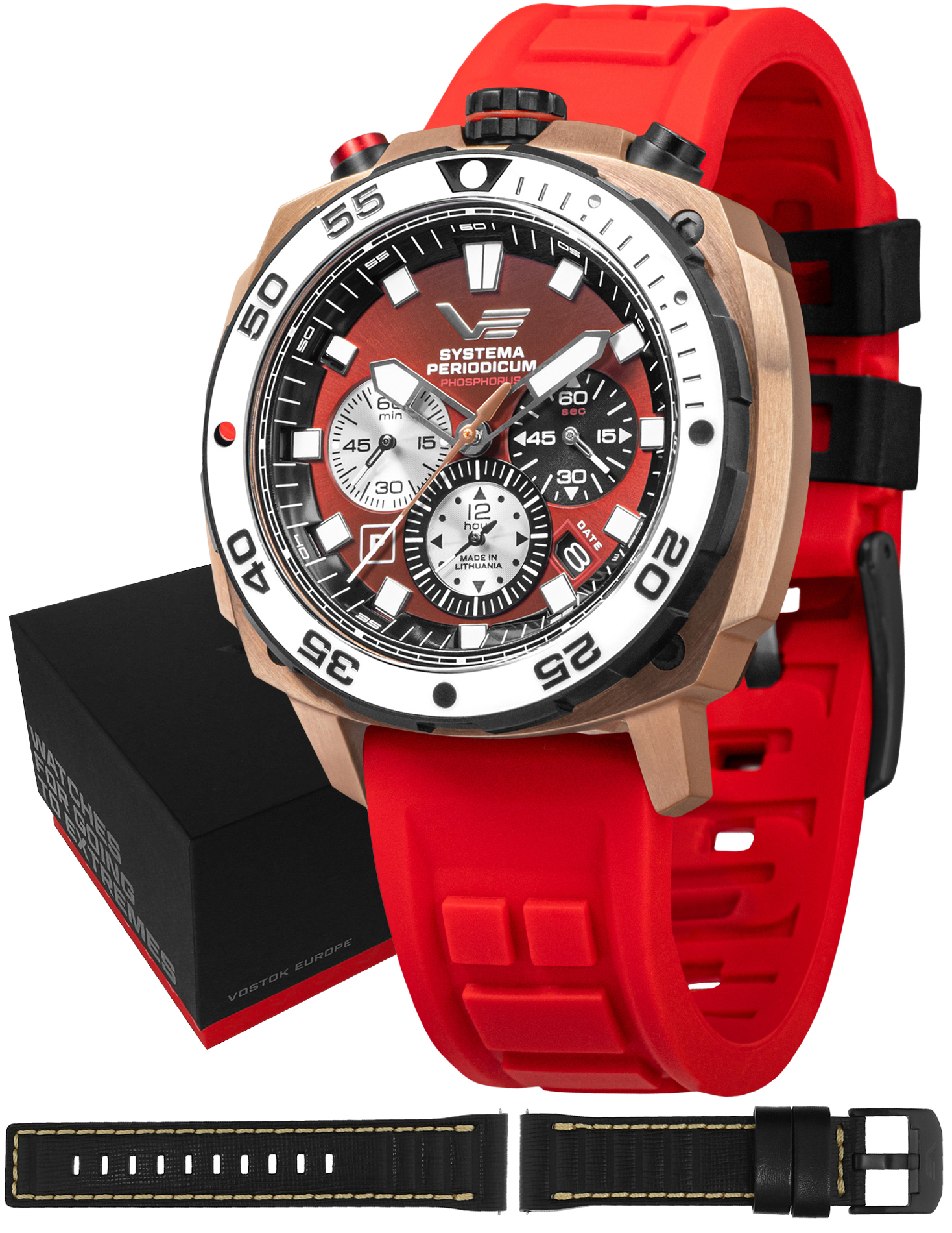 Zegarek Vostok Europe VK67-650E724SR Systema Periodicum Phosphorus