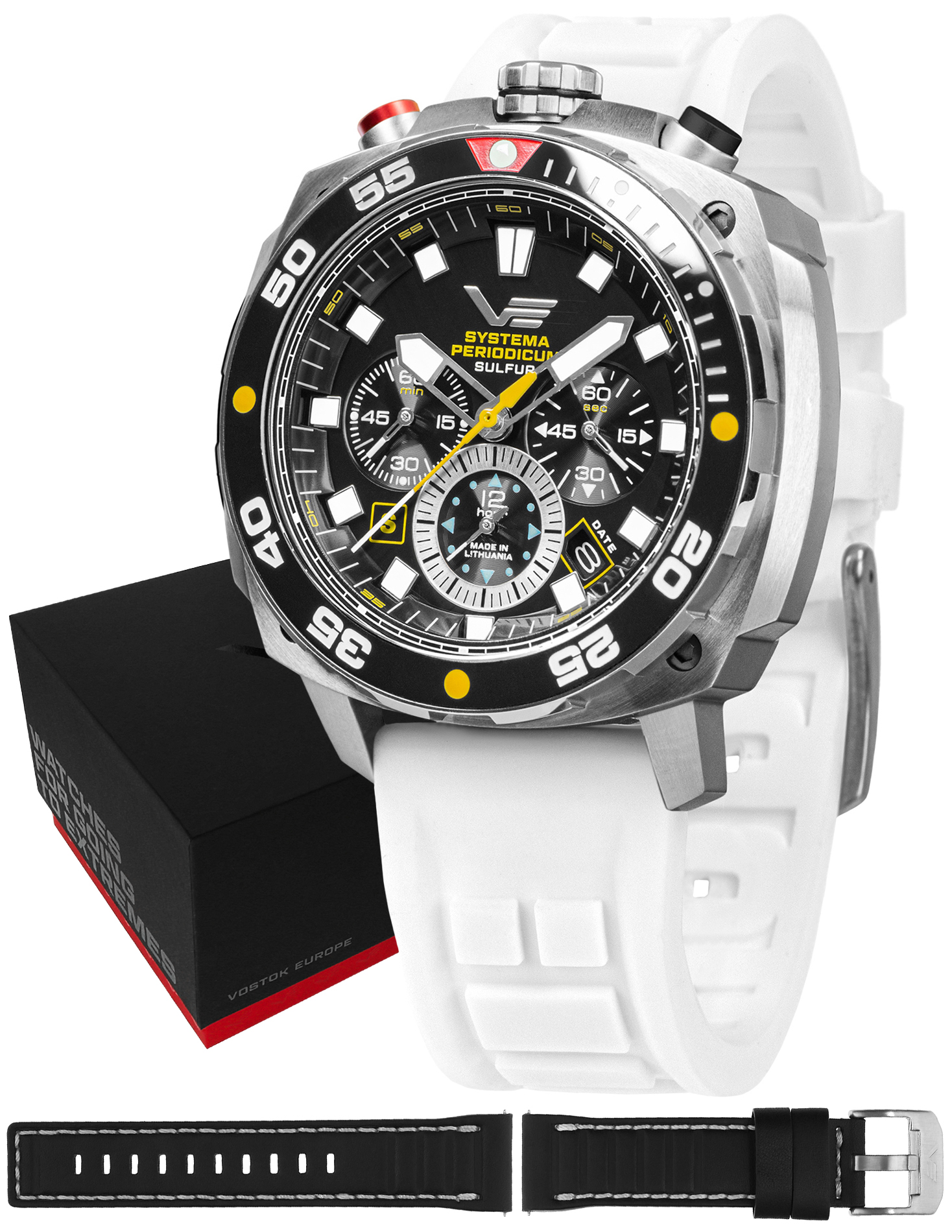 Zegarek Vostok Europe VK67-650E725SWL Systema Periodicum Sulfur