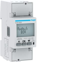 HAGER polo Licznik energii elektrycznej 1-fazowy 80A 2M Modbus MID agardio.measure ECR180D ECR180D