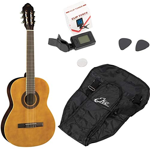 Eko GUITARS - CS-10 PACK, Gitara klasyczna CS10 w wersji pakietowej z tunerem, czytnikami i etui