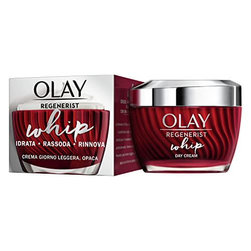 Olay/Olaz Regenerist Whip – Krem do twarzy Lekki dzień, Nawilża Rassoda Odnów skórę. Lekka jak powietrze tekstura dla młodej i promiennej skóry - 50ml