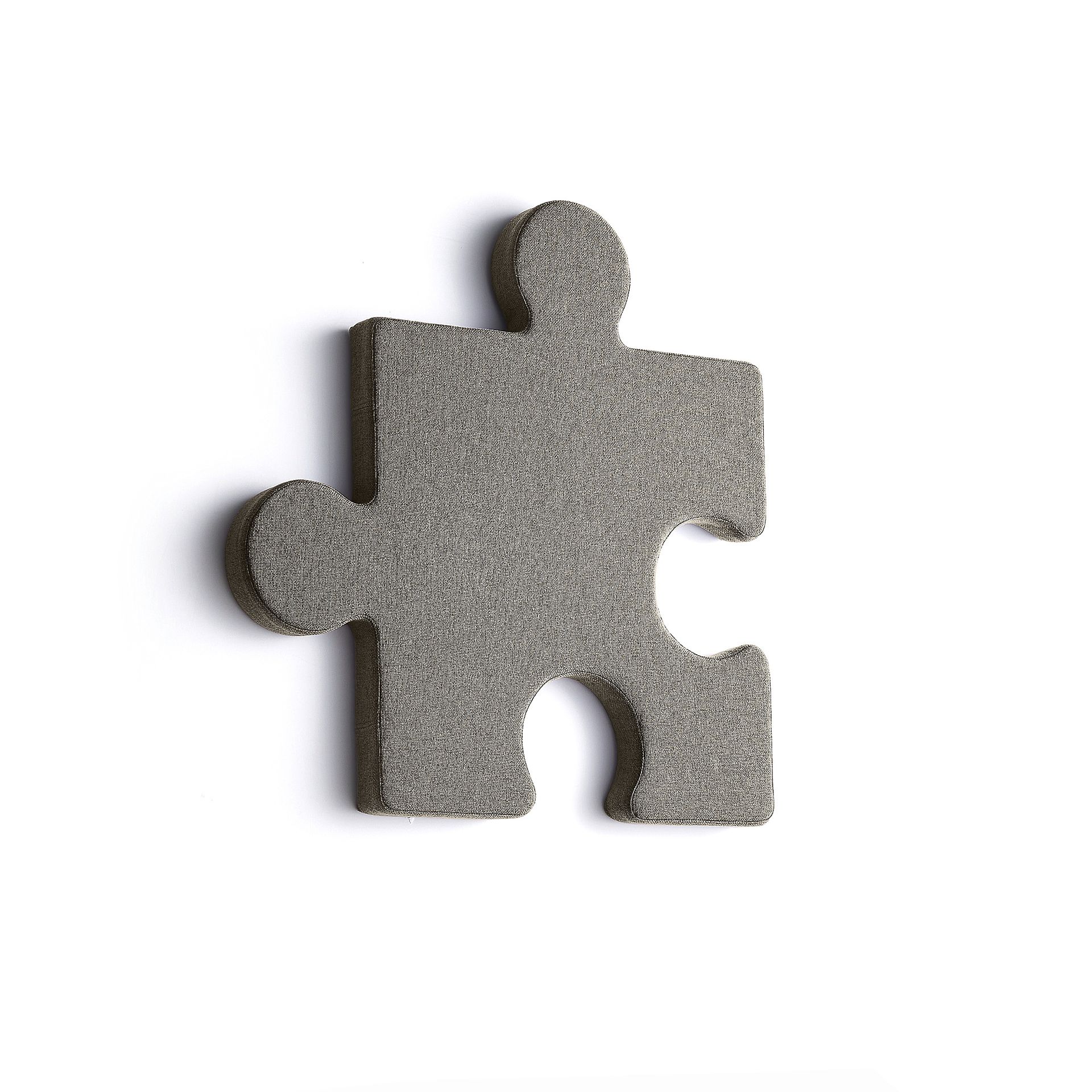 Panel akustyczny POLY, puzzel, 700x700x50 mm, ścienny, brązowy