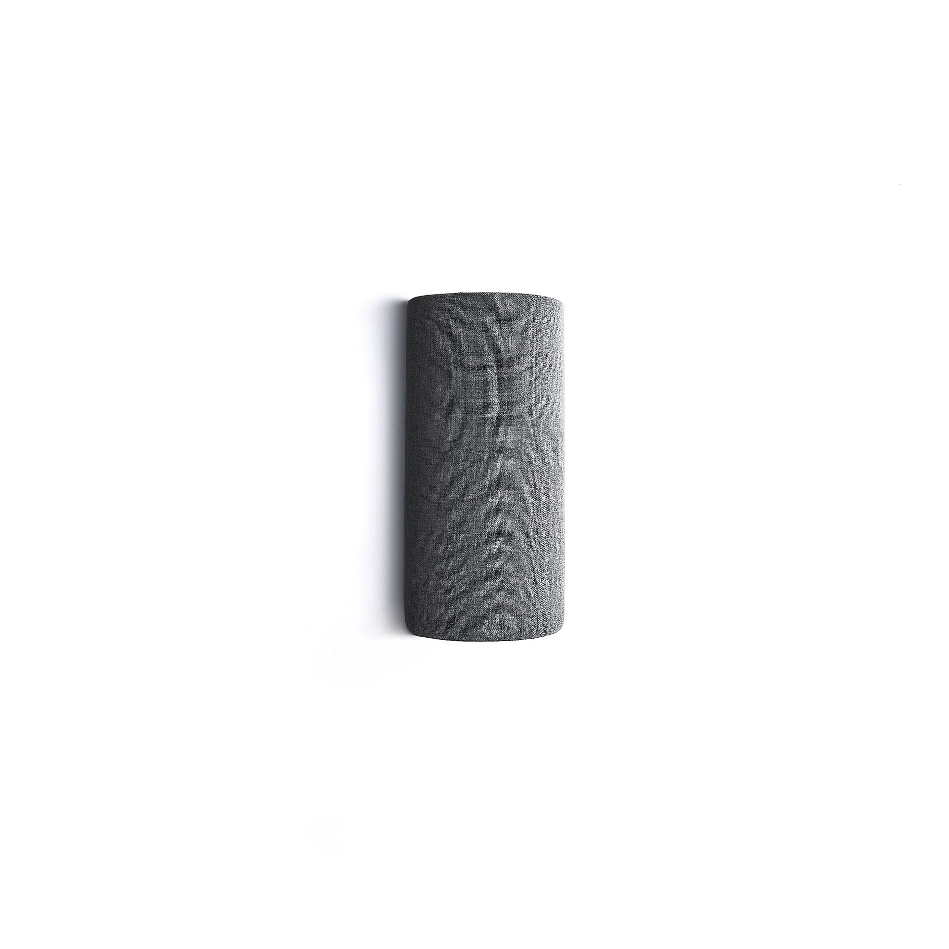 Panel akustyczny POLY, półcylinder, Ø280x500 mm, ścienny, jasnoszary