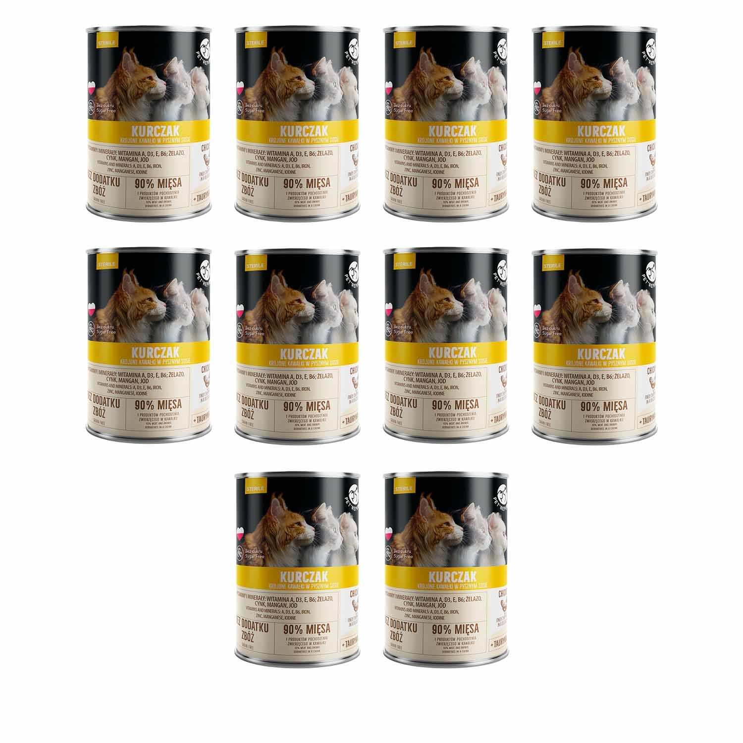 Karma dla kota Pet Republic, o smaku kurczaka, mokra, 10 x 400 g