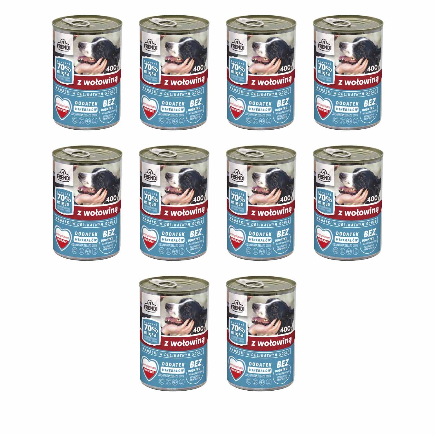 Karma dla psa Frendi, z wołowiną, mokra, 10 x 400 g