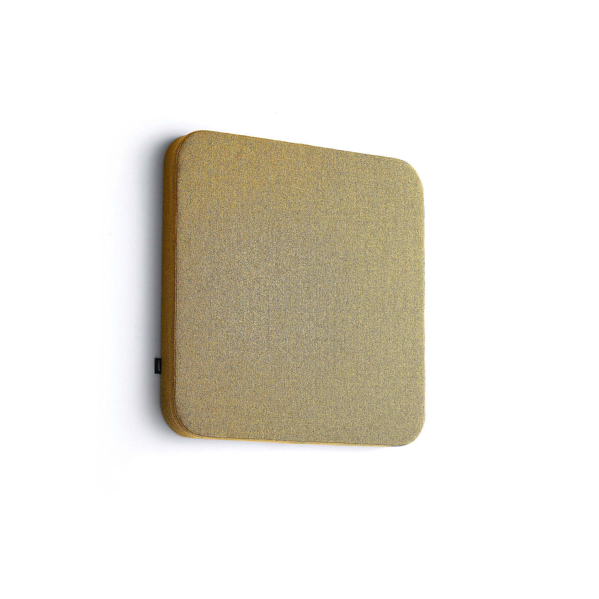 Panel akustyczny POLY, zaokrąglone rogi, 600x600x56 mm, ścienny, żółty