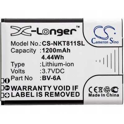 Cameron Sino Nokia 8110 4G BV-6A 1200mAh 4.44Wh Li-Ion 3.7V CS-NKT811SL