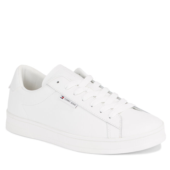 Sneakersy Tommy Jeans Tjm Leather Low Cupsole EM0EM01374 Ecru YBL