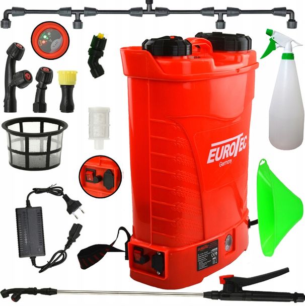 Opryskiwacz Akumulatorowy Elektryczny Plecakowy Ciśnieniowy 16l Dysze
