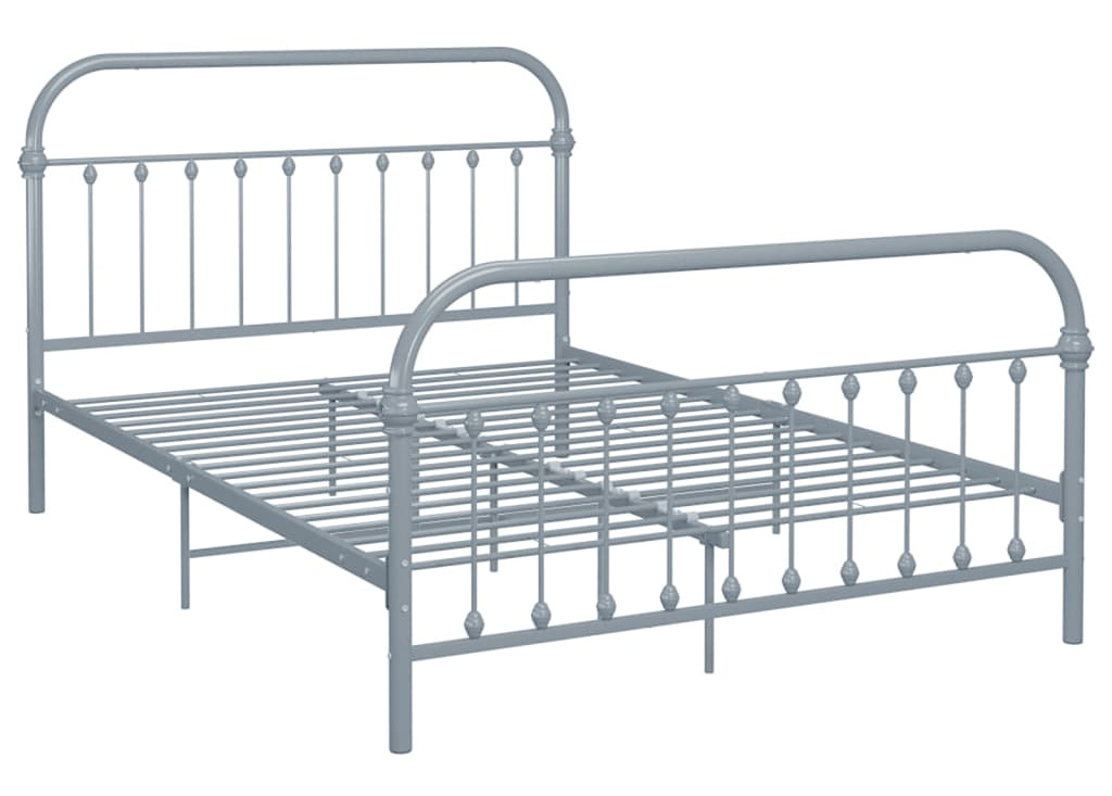 Szare metalowe łóżko w stylu industrialnym 180x200 cm W4-N41