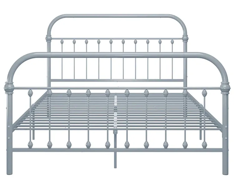 Szare industrialne łóżko metalowe 120x200 cm R5-R01