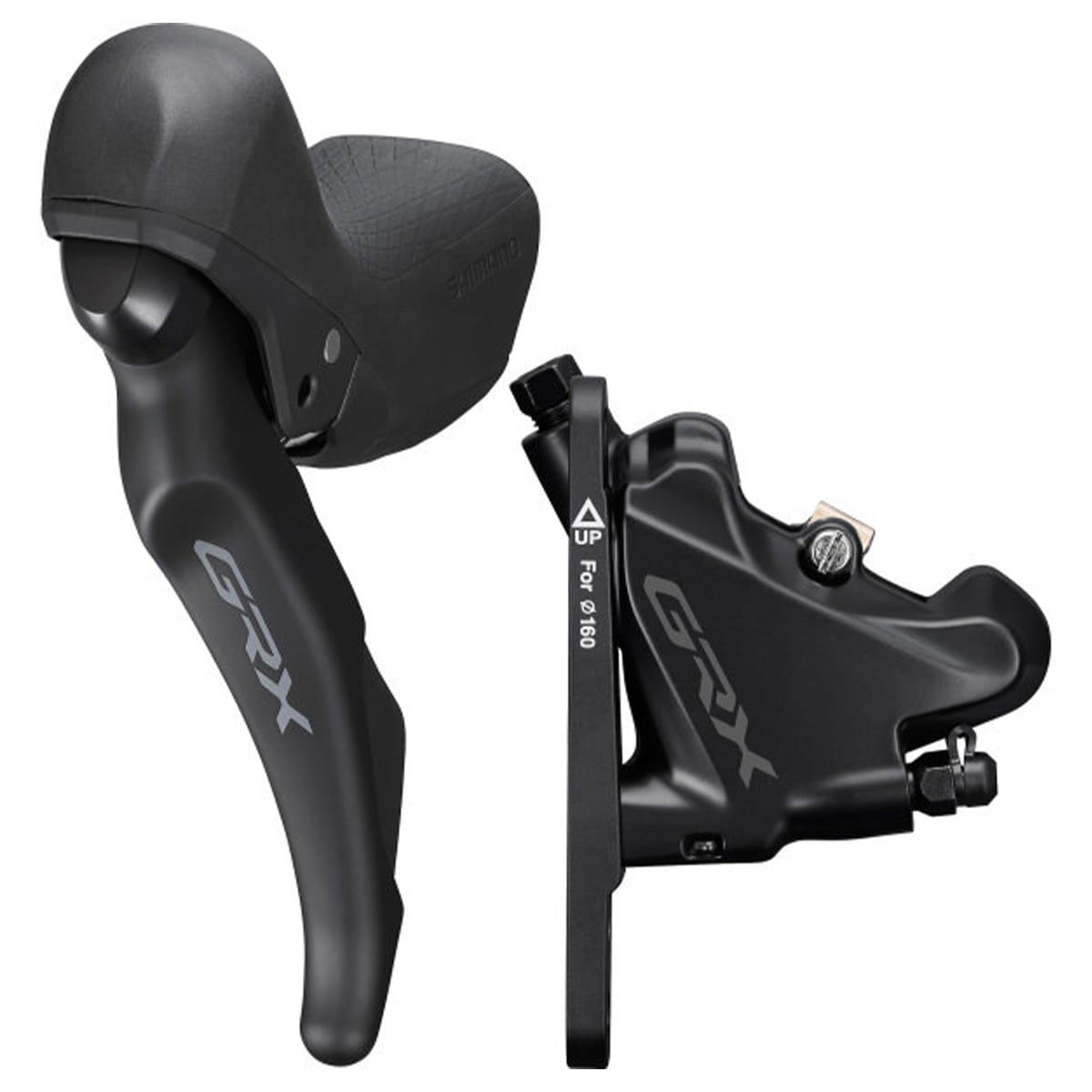 Shimano GRX ST-RX600/BR-RX400 Hamulec tarczowy Przednie koło 2-rz., black 2020 Hamulce tarczowe I-RX4001DLF6SC100A