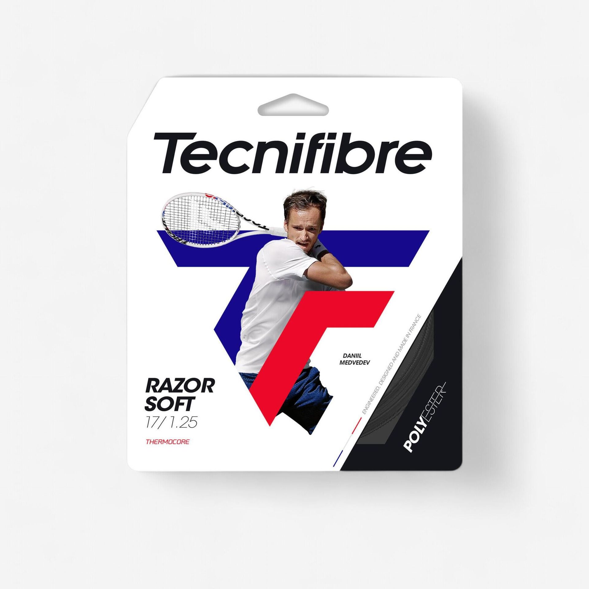 Naciąg tenisowy Tecnifibre  Razor Soft Carbon 12 m  1,25 mm