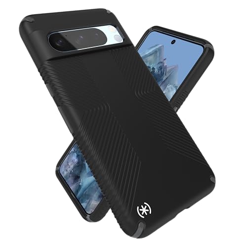 Speck Etui Google Pixel 8 Pro - uchwyt chroniący przed upadkiem - odporne na zarysowania, miękkie w dotyku etui na telefon Google Pixel 8 Pro - uchwyt Presidio2 czarny/ciemnoszary/biały
