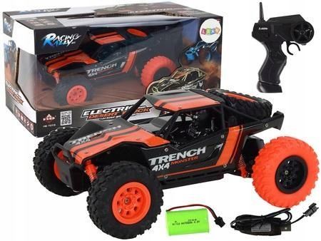 Autko Terenowe R/c 1:24 Pomarańczowe, Leantoys