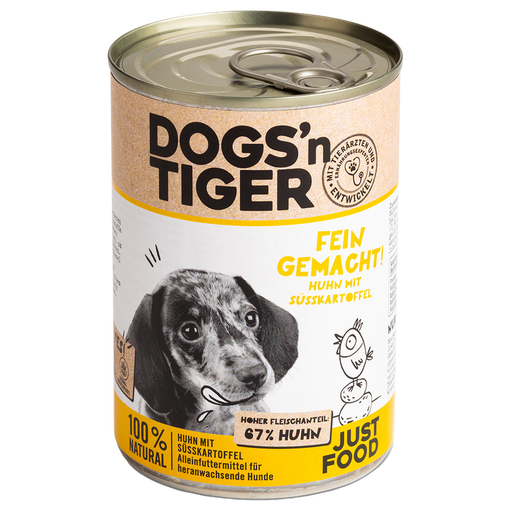 Dogs'n Tiger Junior, 6 x 400 g - Kurczak i bataty