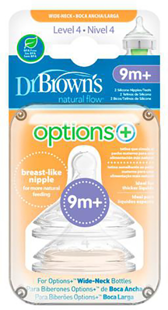 Smoczki do butelek Dr. Brown's Options Tetina Nivel 4 2 szt (72239317617)