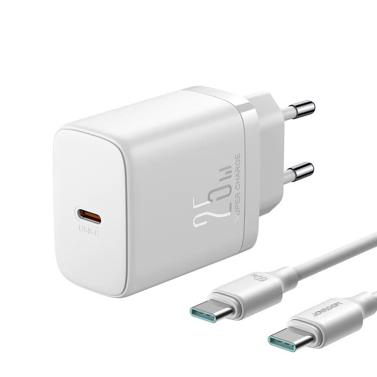 Joyroom Szybka Ładowarka O Mocy Do 25W + Kabel Usb-C / Usb-C 1M