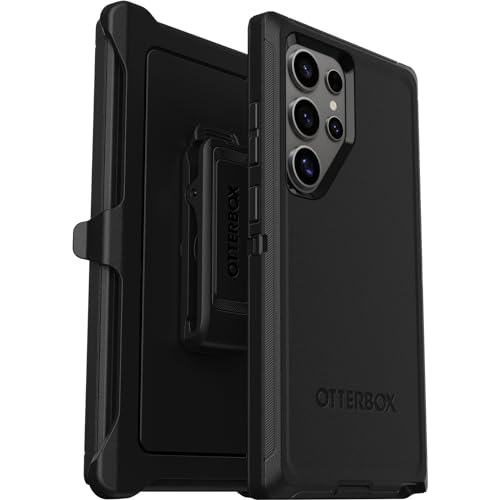 OtterBox Defender Etui do Samsung Galaxy S24 Ultra, Odporne Na Wstrząsy i Upadki, 5 Razy Przetestowane Zgodnie ze Standardami Wojskowymi, Czarne, Bez Opakowania Detalicznego