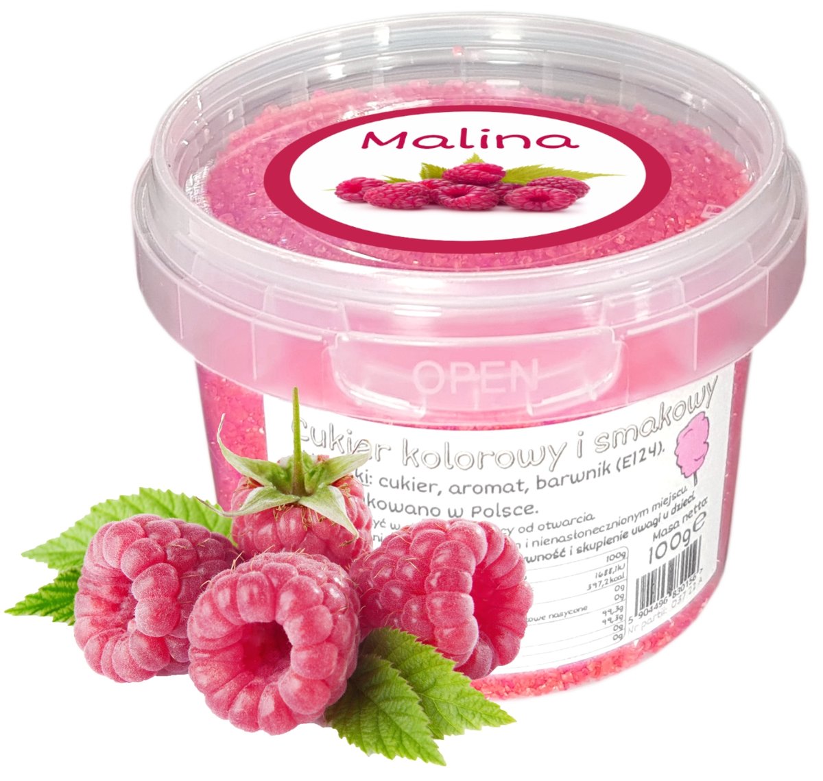 Cukier Do Waty Cukrowej Malina 100g Malinowy