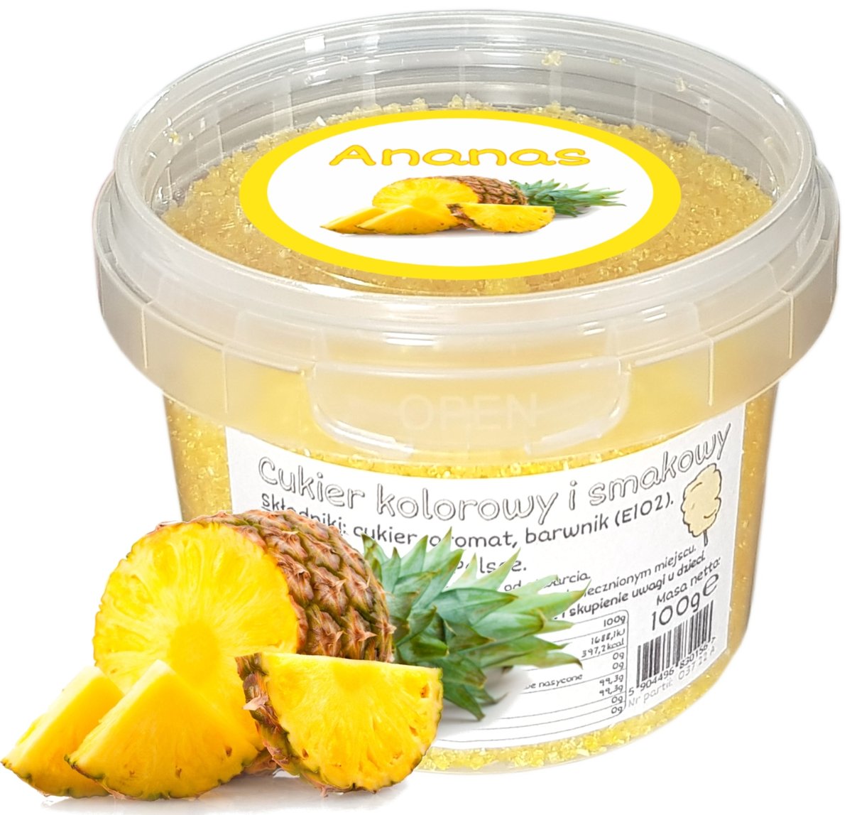 Cukier Do Waty Cukrowej Ananas 100g Ananasowy