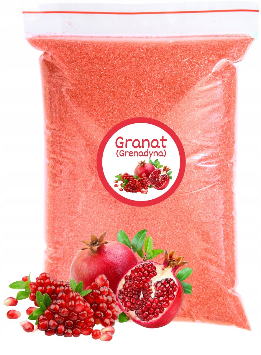 Cukier Do Waty Cukrowej Granat 1kg Różowy Grenadyna Kolorowy Suchy