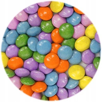Mini Draże Lentilki Posypka Dekoracyjna 50g MIX 6 Kolorów Kakaowe Cukierki