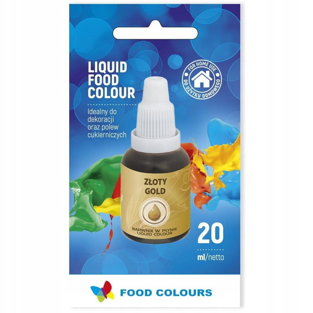 Barwnik Spożywczy w Płynie Złoty 20ml Jadalny