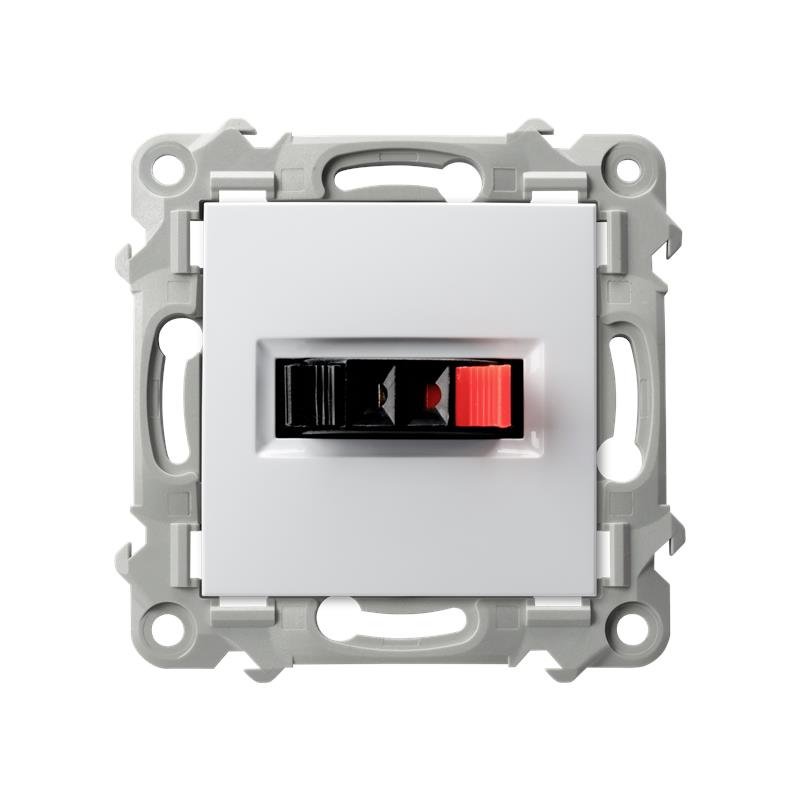 Ospel Szafir biały - Gniazdo głośnikowe pojedyncze GG-1Z/m/00