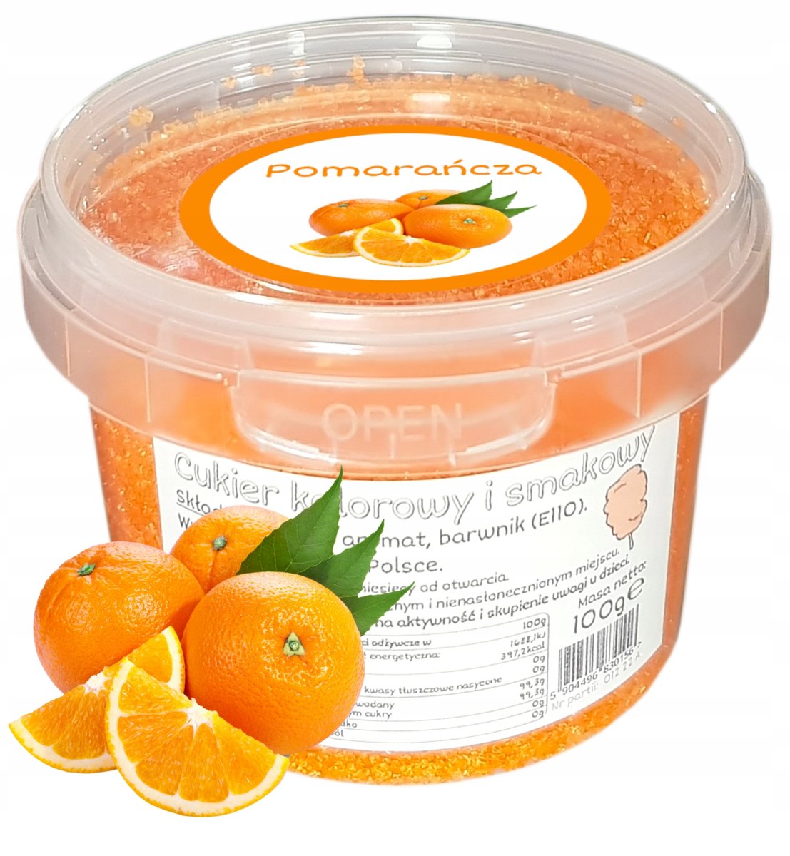 Cukier Do Waty Cukrowej Pomarańcza 100g wiaderko