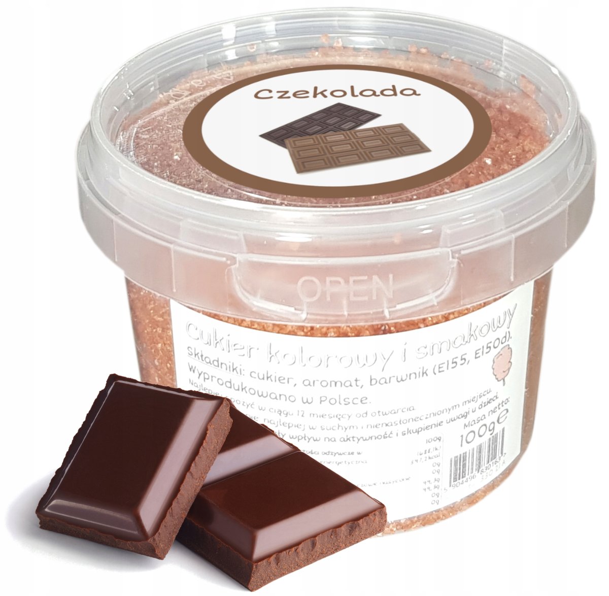 Cukier Do Waty Cukrowej Czekolada 100g Czekoladowy