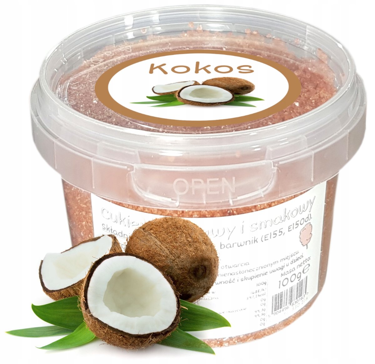 Cukier Do Waty Cukrowej Kokos 100g Kokosowy wiadro