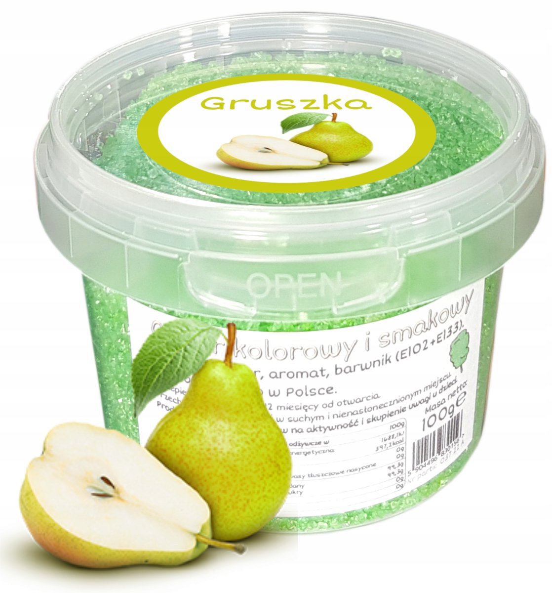 Cukier Do Waty Cukrowej Gruszka 100g wiaderko