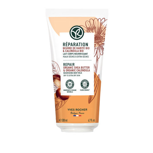 Yves Rocher, Odżywcze Mleczko Do Ciała, Masło Karite Bio I Nagietek Bio, 200 Ml