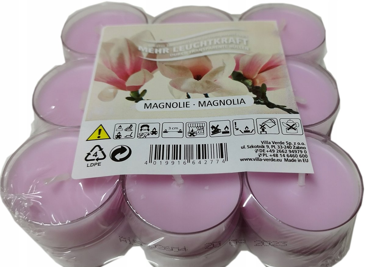 Podgrzewacze zapachowe 18 sztuk Magnolia