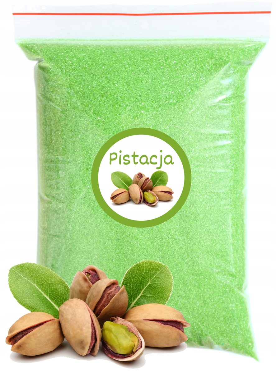 Cukier Do Waty Cukrowej Pistacja 1kg Pistacjowy Zielony Kolorowy Suchy