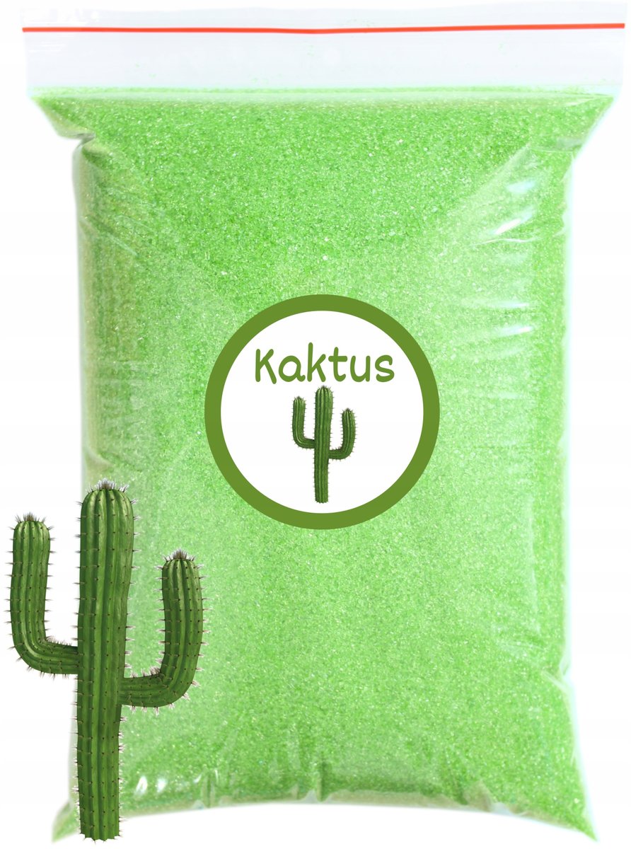 Cukier Do Waty Cukrowej Kaktus 1kg Kaktusowy Zielony Kolorowy Suchy