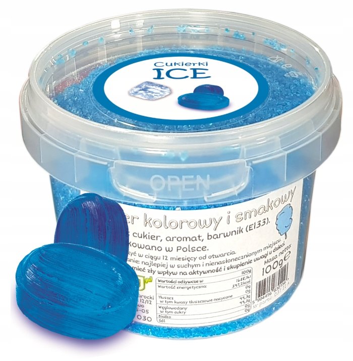 Cukier Do Waty Cukrowej Cukierki ICE 100g wiadro