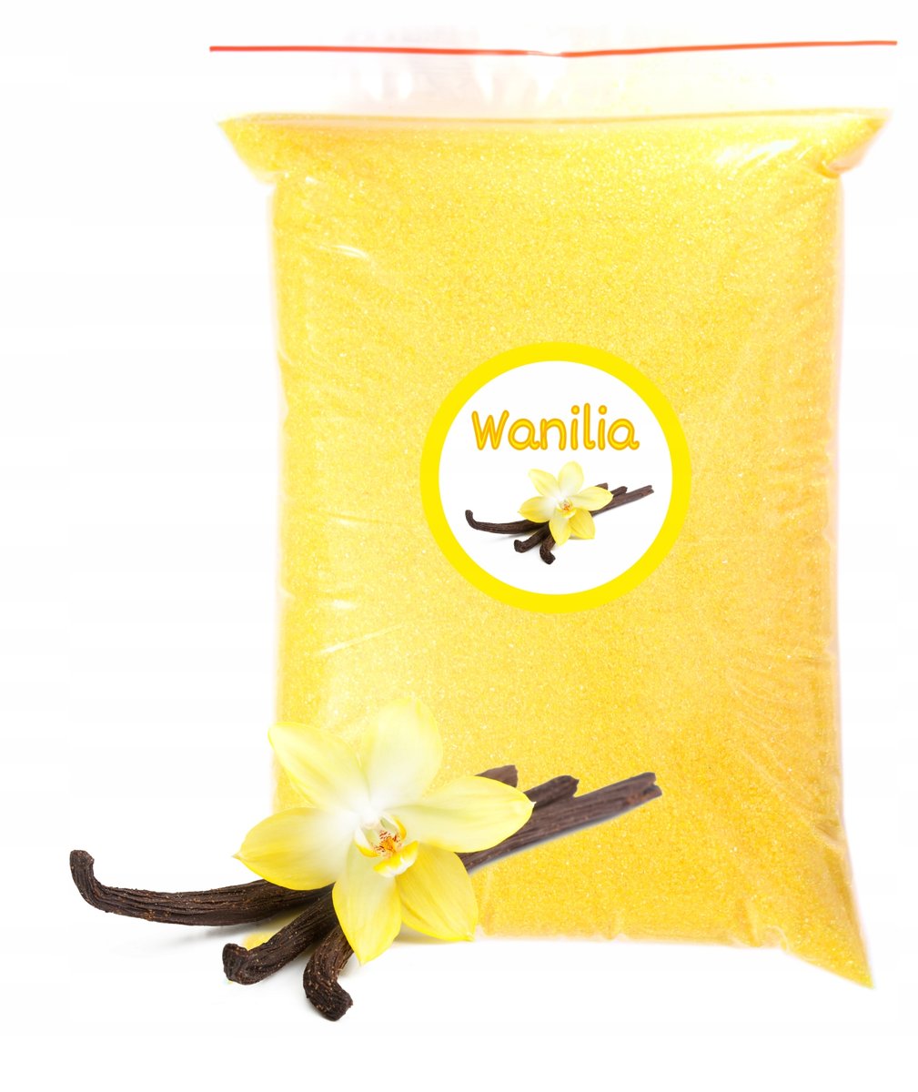Cukier Do Waty Cukrowej Wanilia 1kg Waniliowy Żółty Kolorowy Suchy