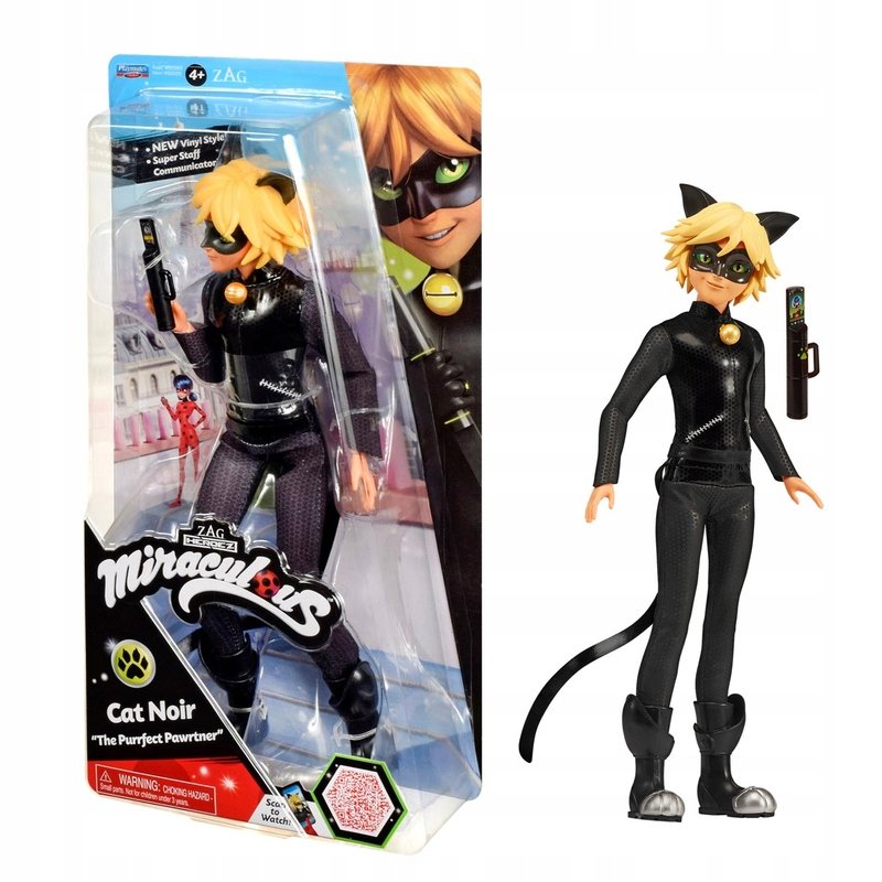 MIRACULOUS BIEDRONKA I CZARNY KOT Fashion Cat Noir lalka