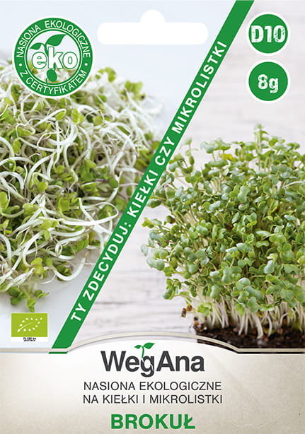 Brokuł na kiełki i mikrolistki 8g nasiona - WegAna