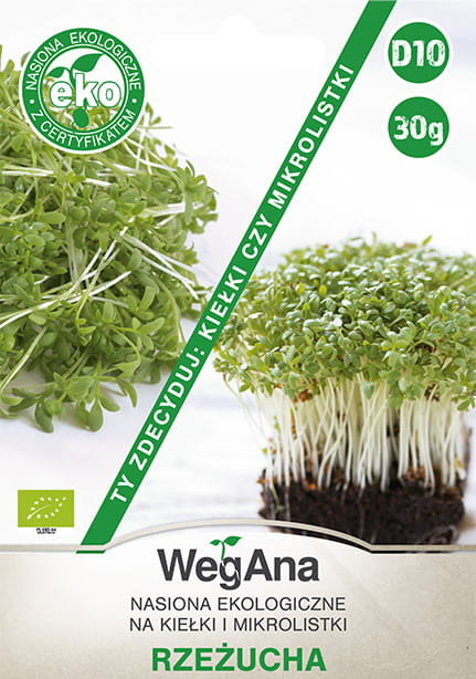 Rzeżucha na kiełki i mikrolistki 30g nasiona - WegAna