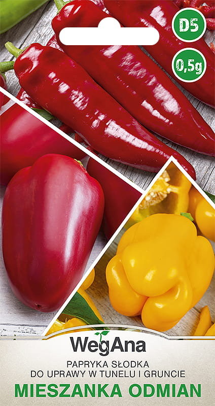 Papryka mieszanka odmian słodkich 0,5g nasiona - WegAna