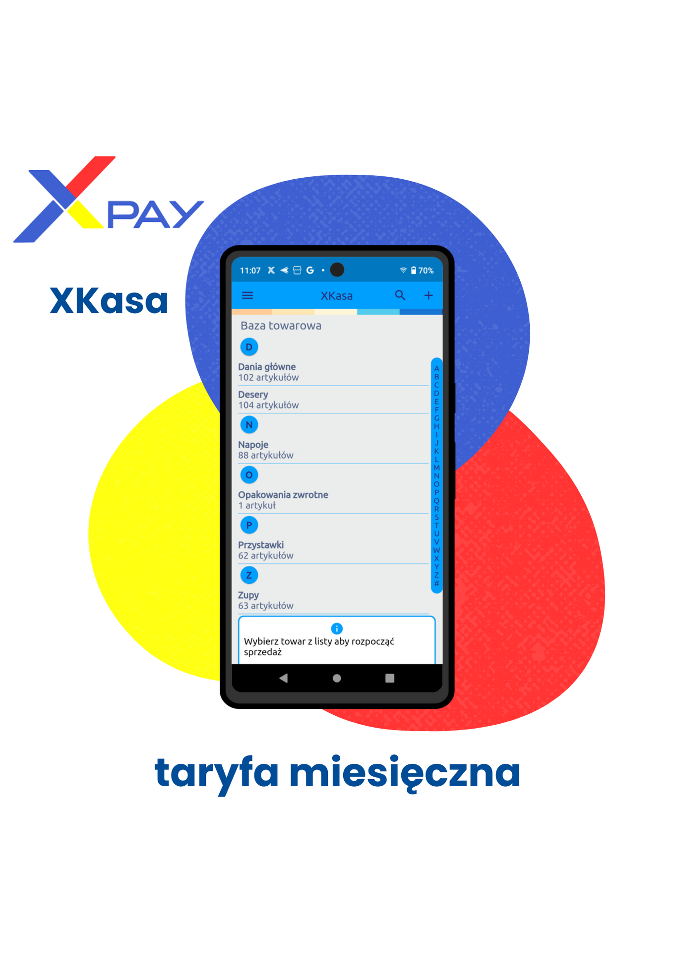Kasa wirtualna na androida - opłata miesięczna