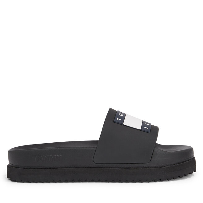 Klapki Tommy Jeans Tjw Elevated Flatform Slide EN0EN02451 Black BDS