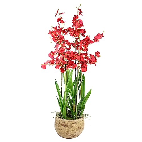 Leaf Design UK Realistyczny sztuczny kwiat orchidei ekspozycja w doniczce