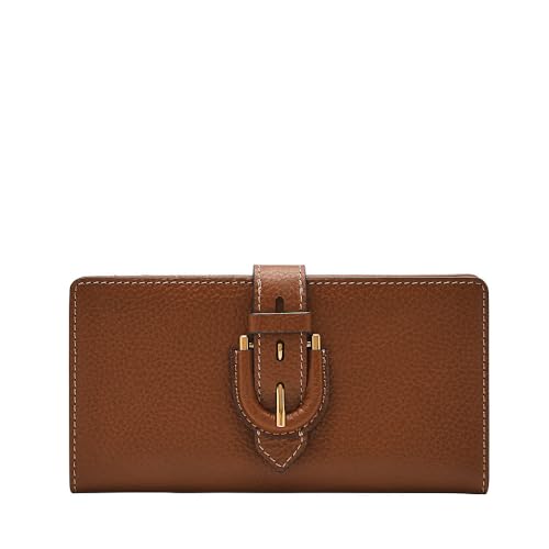 Fossil Tab Bifold Harwell dla kobiet LiteHide, SL10032200, brązowy, 17.15 cm L x 1.91 cm W x 8.89 cm H, Casual