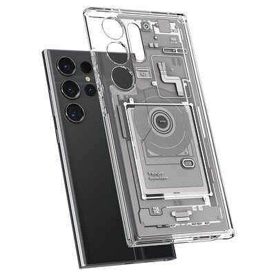 Etui SPIGEN Ultra Hybrid do Samsung Galaxy S24 Ultra Zero One Przezroczysty-biały