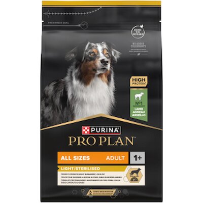 PURINA PROPLAN LIGHT / STERILISED JAGNIĘCINA 3kg